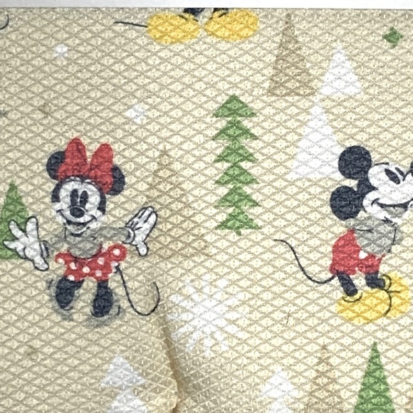 Disney Holiday Set Kitchen Drying Mats Absorbent Christmas Mickey 2 Pack Set Tan - Picture 7 of 14
